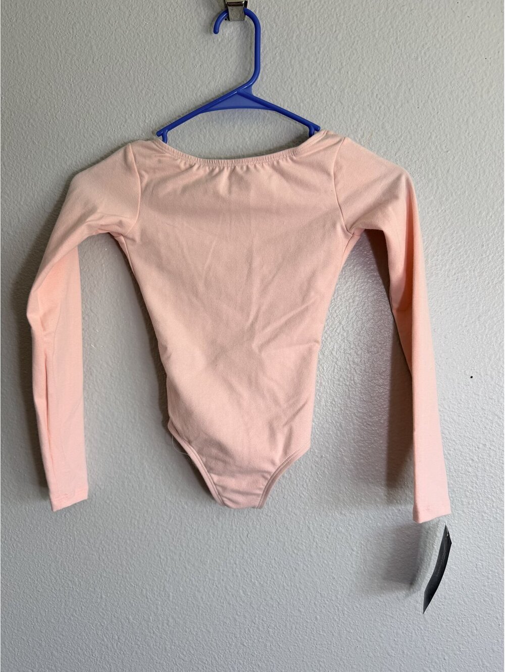 Theatricals Long Sleeve Dance Leotard V Back Light Pink Size IC